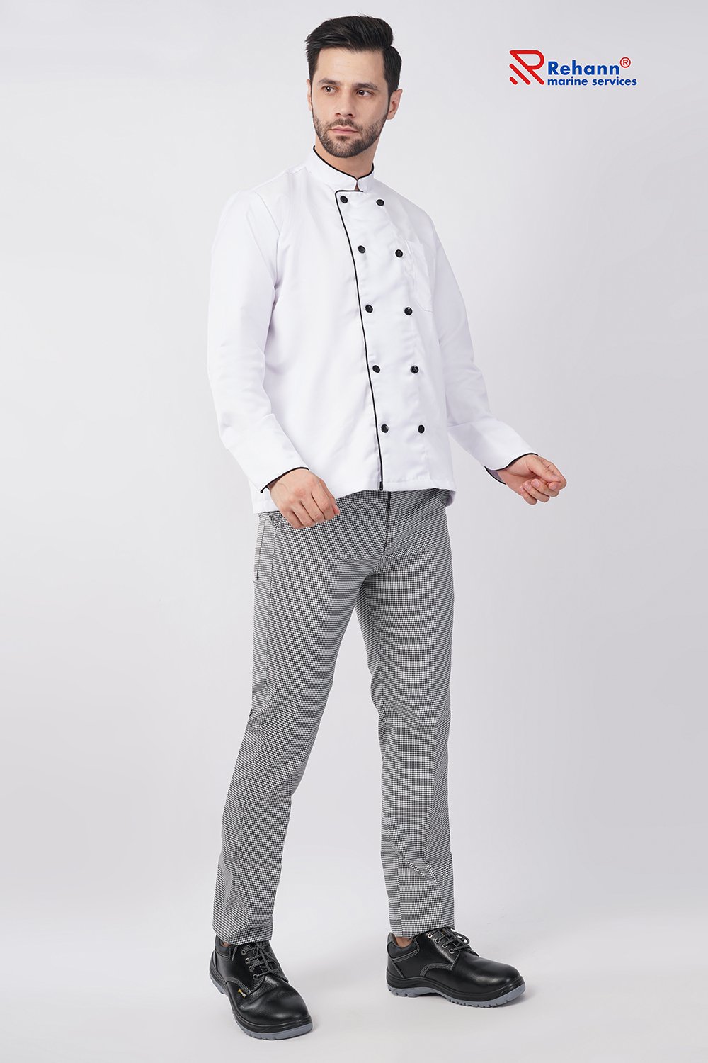 Marine Safety wear online GALLY UNIFORM Set - Cheff Coat + Pant + Cook Cap - Image 3