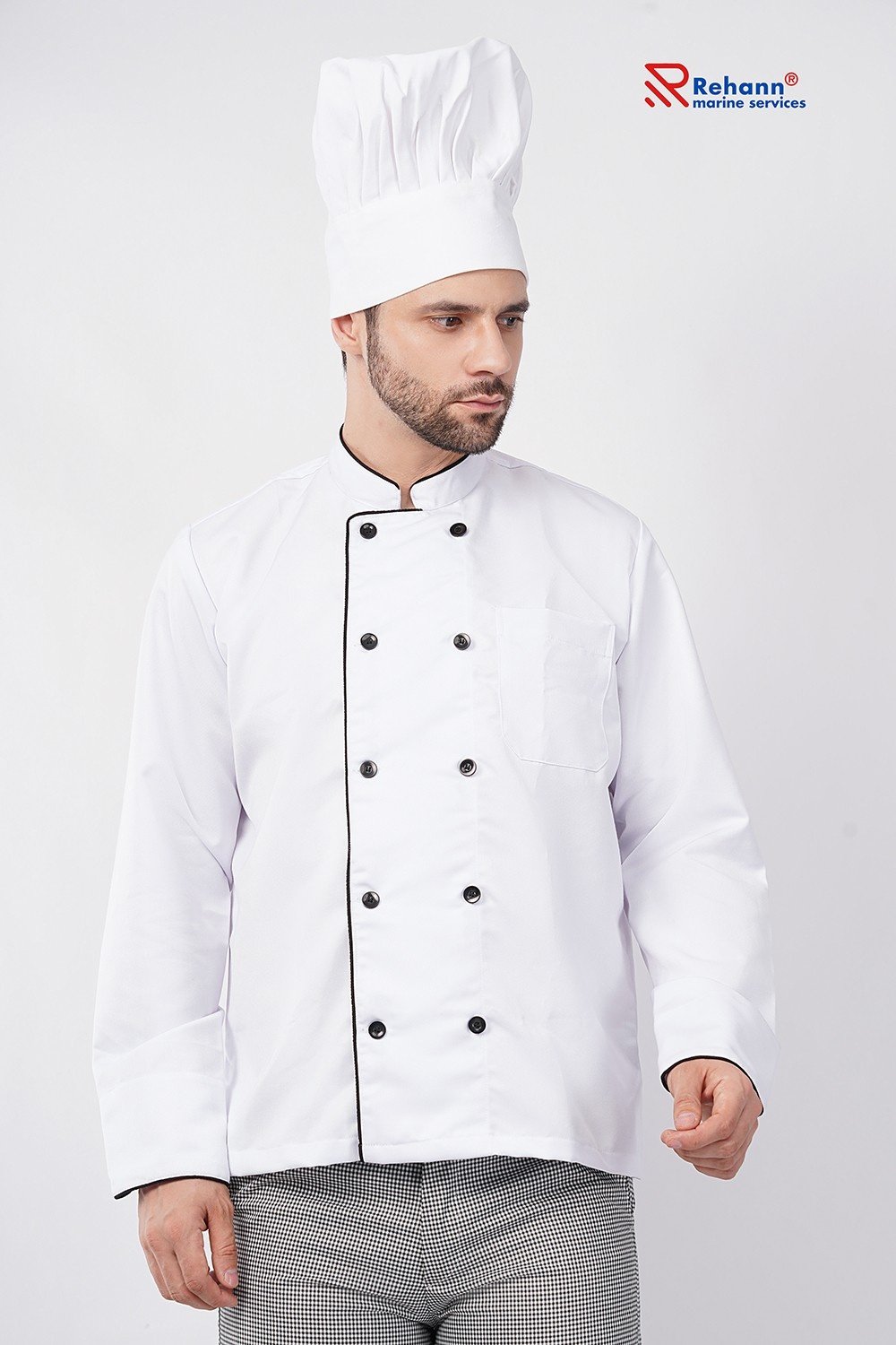 Marine Safety wear online GALLY UNIFORM Set - Cheff Coat + Pant + Cook Cap - Image 8